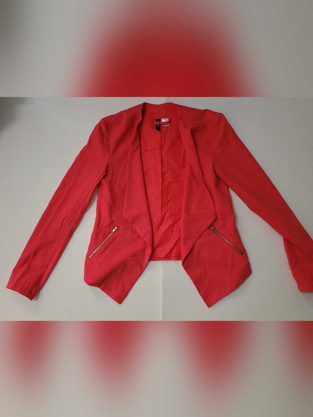 Divided Orange Open-Front Blazer Jacket